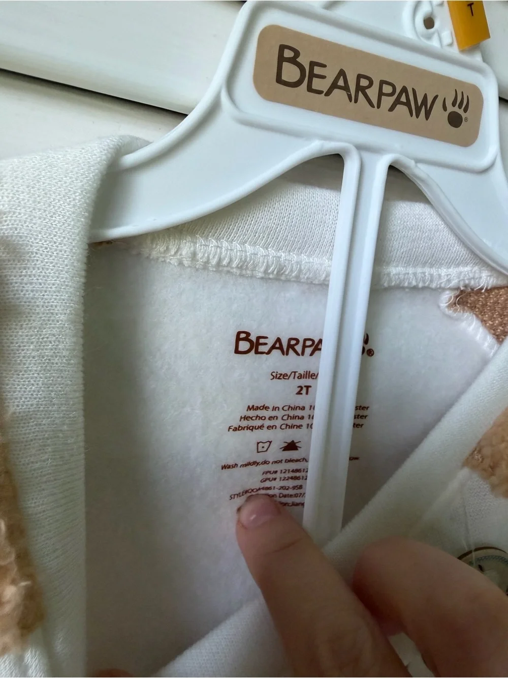BearPaw Cream and Tan Fuzzy Bear Pajama Set